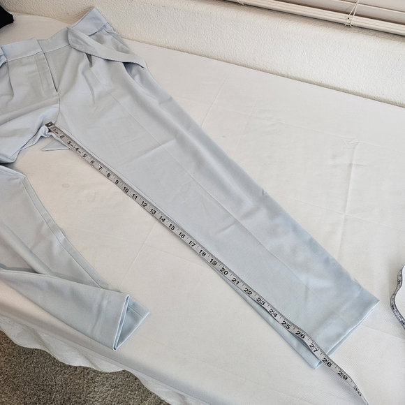 Alex Marie Tia Pleated Hi-Rise Paperbag Pants Light Blue - Picture 10 of 10